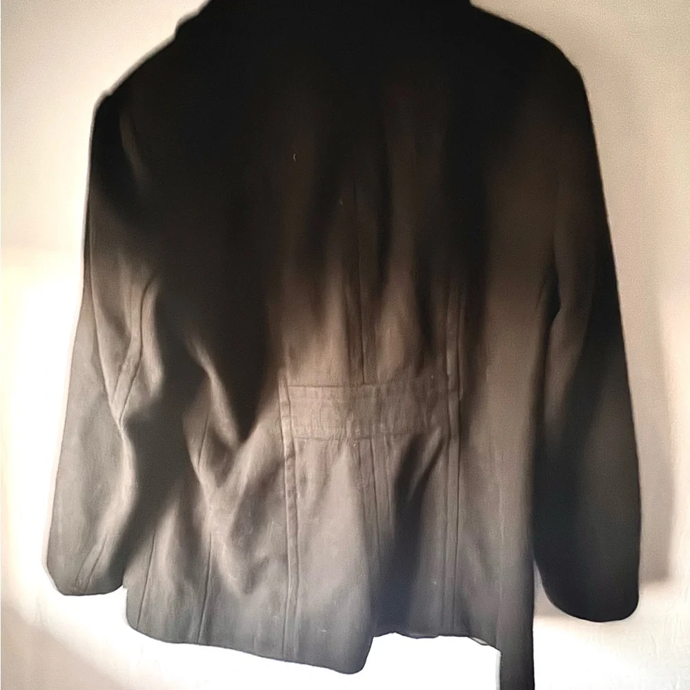 London Fog XL Black‎ Peacoat Wool Blend Double Breasted Coat